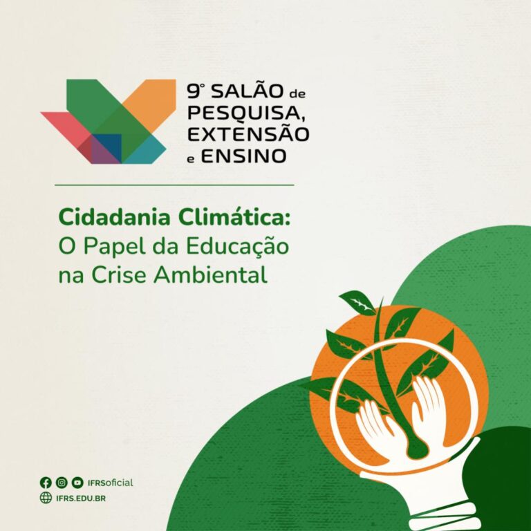 Card com o logo do 9º Salão de Pesquisa, Ensino e Extensão do IFRS.