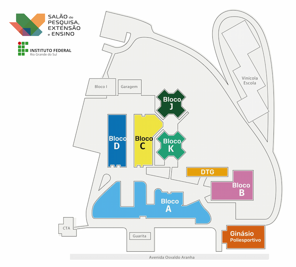 Mapa do 9º Salão do IFRS