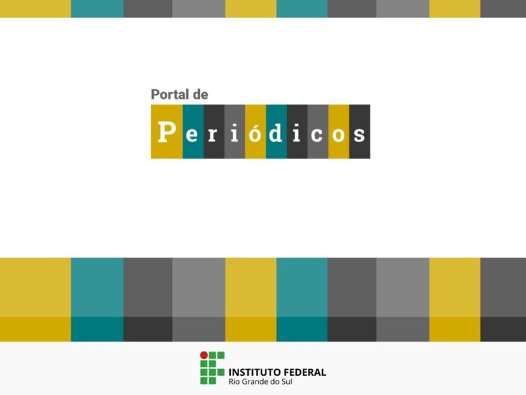 Imagem com a capa do site do Portal de Periódicos do IFRS.